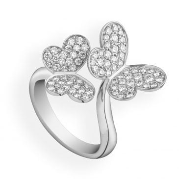 White gold and diamonds ring “Butterfly”