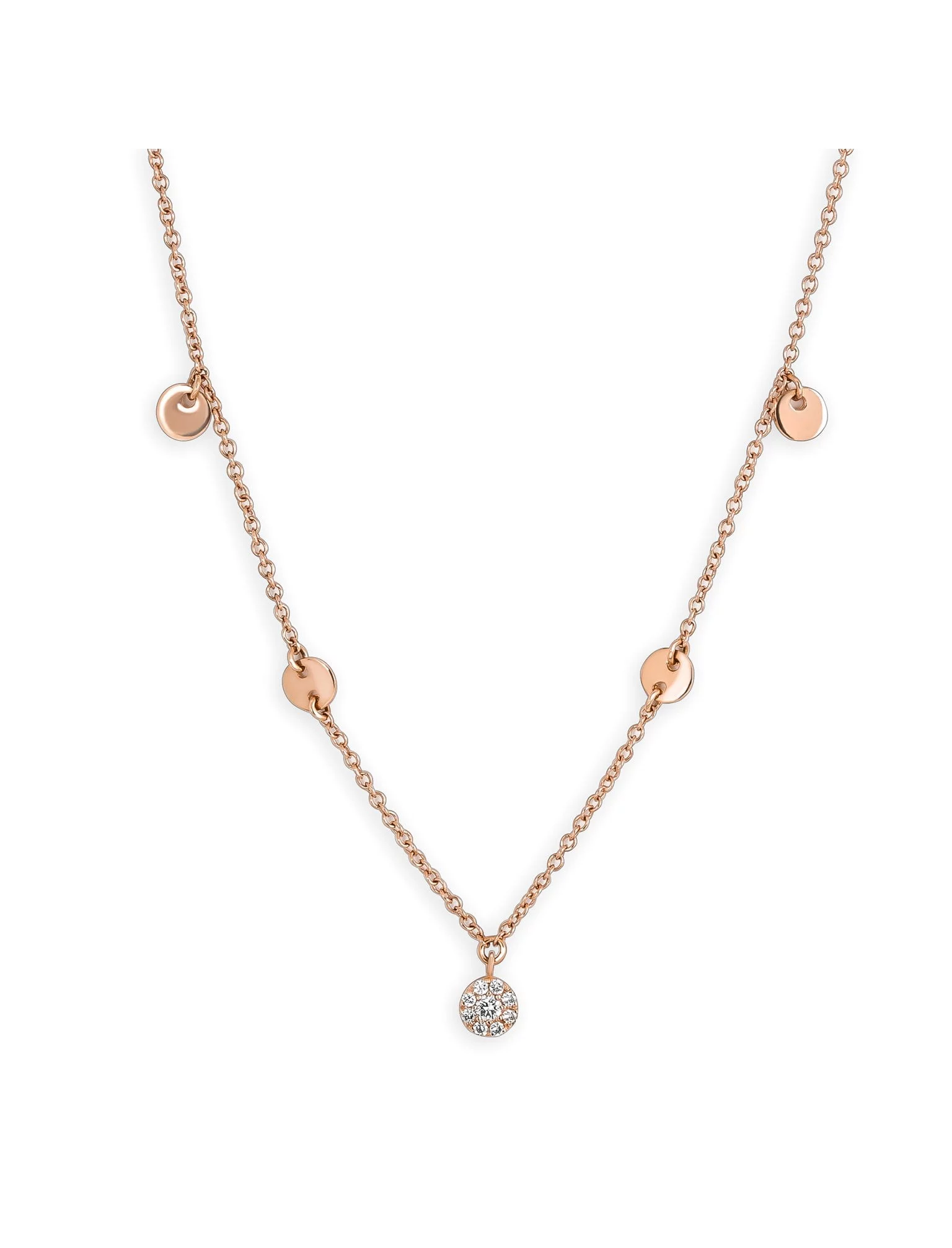 collar oro rosa y diamantes