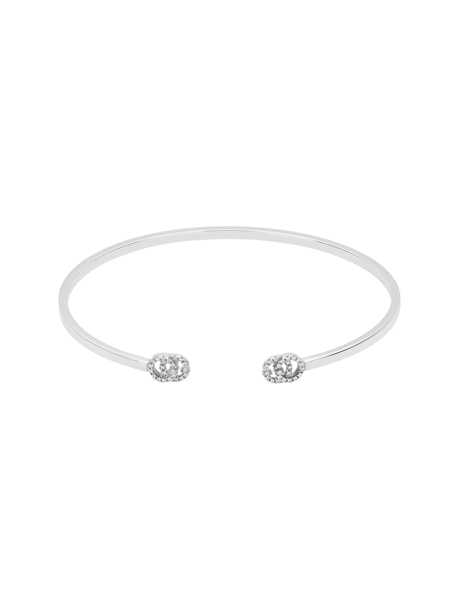 GUCCI GG Running Bracelet White Gold with Diamonds