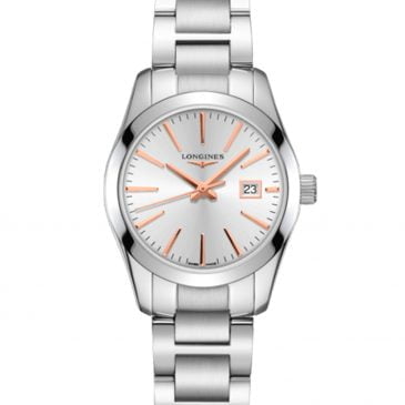 Longines Conquest 29,5 White Dial- Steel