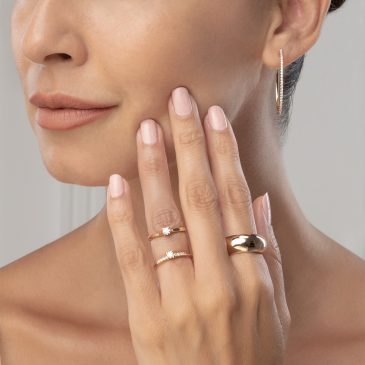 Sortija de oro rosa Joyería Marcos con brillante GSI, referencia de marca: Anillos Oro Rosa.