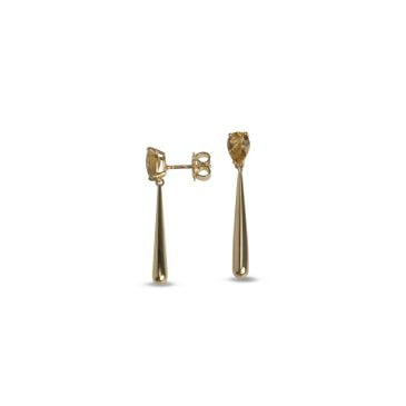 Joyería MARCOS Yellow Gold Earrings With Cirtrine