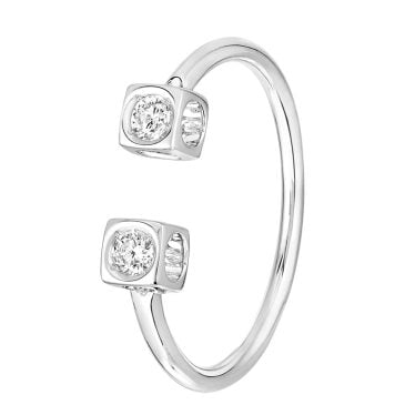 anillo dinh van le cube diamant oro blanco y diamantes