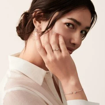 Pulsera de oro blanco 18 CT con diamantes dinh van Le Cube Diamant, Ref. 308212, envío rápido en 24h.