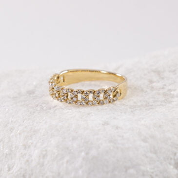 Anillo de oro amarillo 18k con diamantes GVS, 0,23 cts, Ref. JBW0085, disponible en Joyería Marcos.