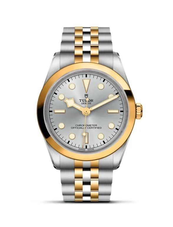 Reloj de mujer Tudor Black Bay 31 mm S&G ref. M79603-0002, caja acero y oro amarillo con esfera plateada sunray.