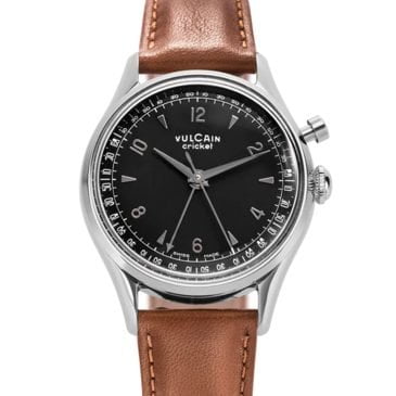 Vulcain Cricket Tradition 39 mm Black Brown Leather
