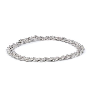 Pulsera Oro Blanco con Diamantes