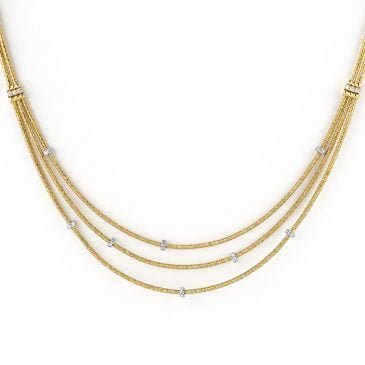 Collar Oro Amarillo con Diamantes