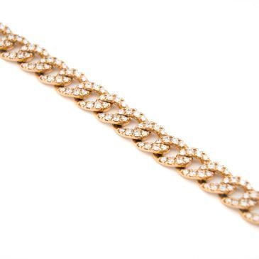 Pulsera Oro Rosa con Diamantes JOYERÍA MARCOS, elegancia y lujo en oro rosa 18k.