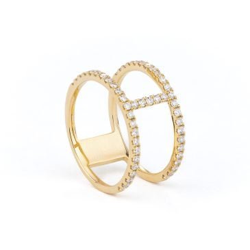 Joyería MARCOS Yellow Gold Ring with Diamonds