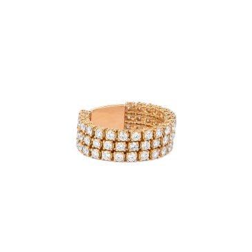 Anillo de oro rosa con diamantes de Joyería Marcos. Envío rápido en 24h.