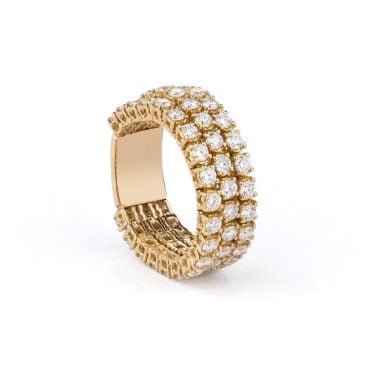 Anillo Oro Rosa con Diamantes
