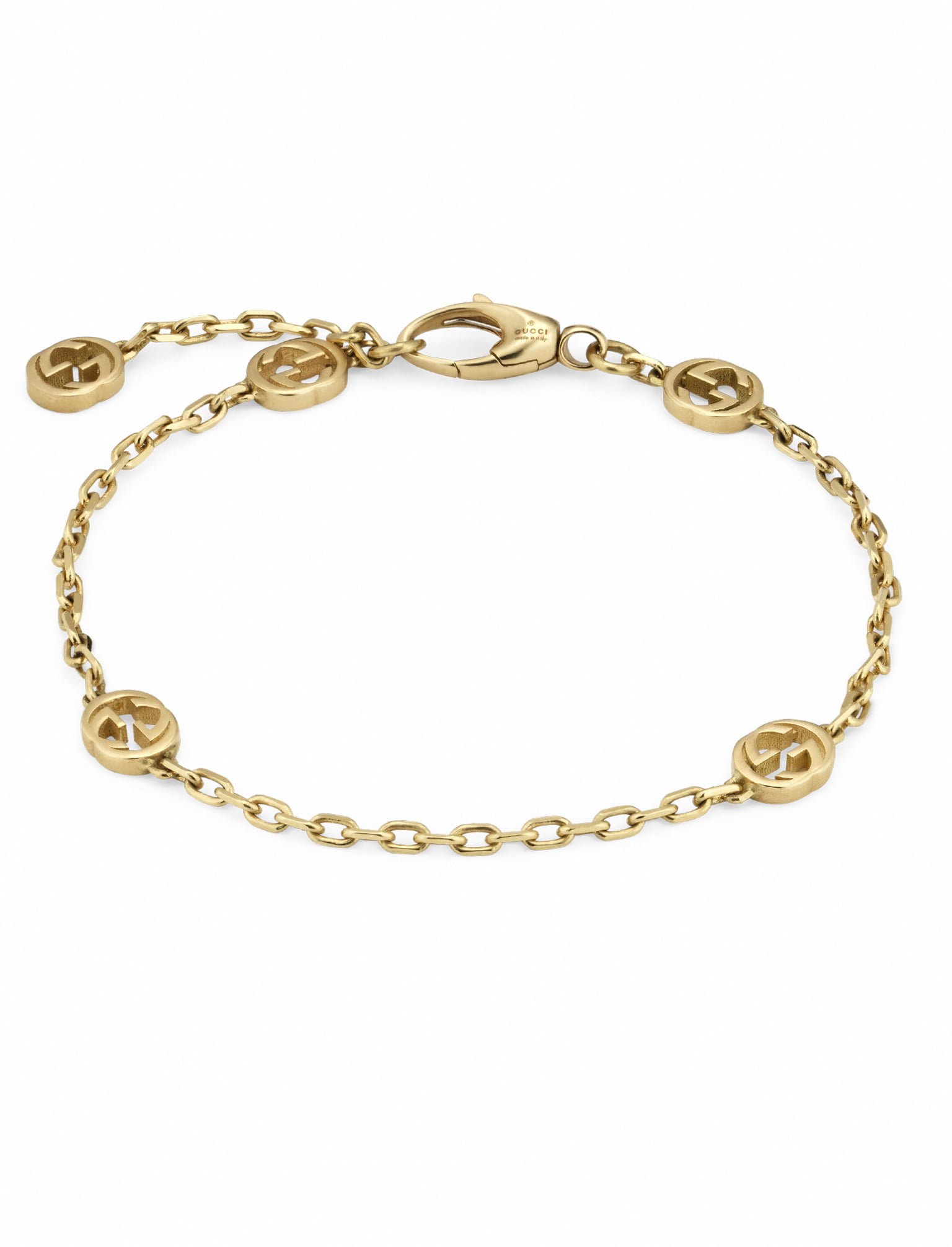 gucci interlocking bracelet yellow gold