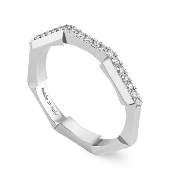 Gucci Link to Love Ring White Gold and Diamonds