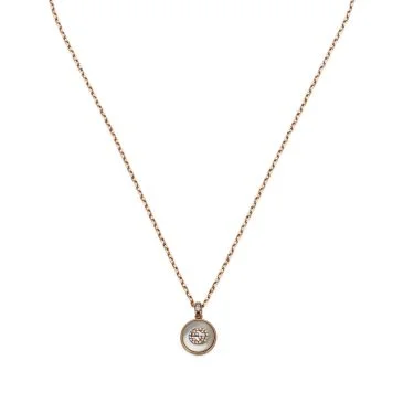 Gucci Interlocking Necklace Rose Gold 18K with Diamonds