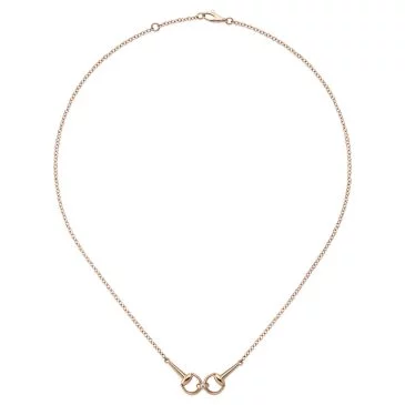 Gucci Horsebit Necklace Rose Gold 18K