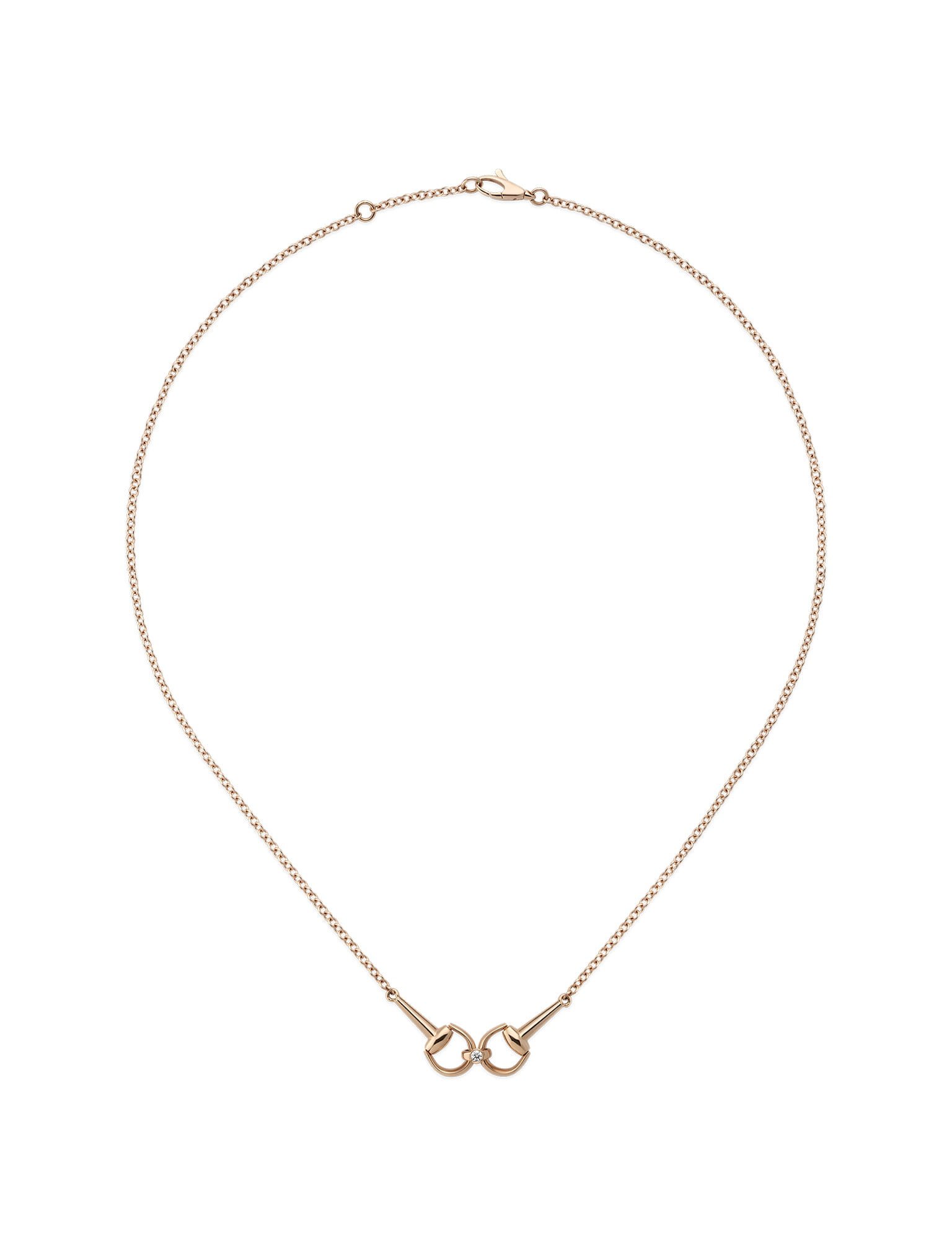 Gucci Horsebit Necklace Rose Gold 18K