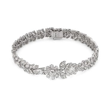 Pulsera Gucci Flora Oro Blanco con Diamantes