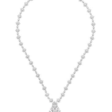 collar gucci flora oro blanco con diamantes