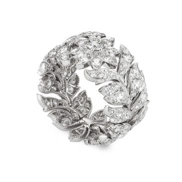 Anillo Gucci Flora Oro Blanco con Diamantes