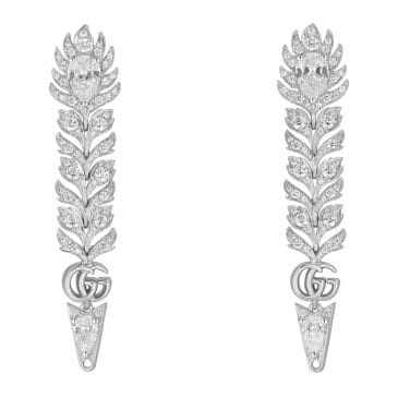 Pendientes Gucci Flora oro blanco con diamantes