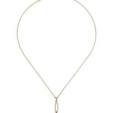 Collar Gucci Interlocking Oro Amarillo 18 K con Diamante