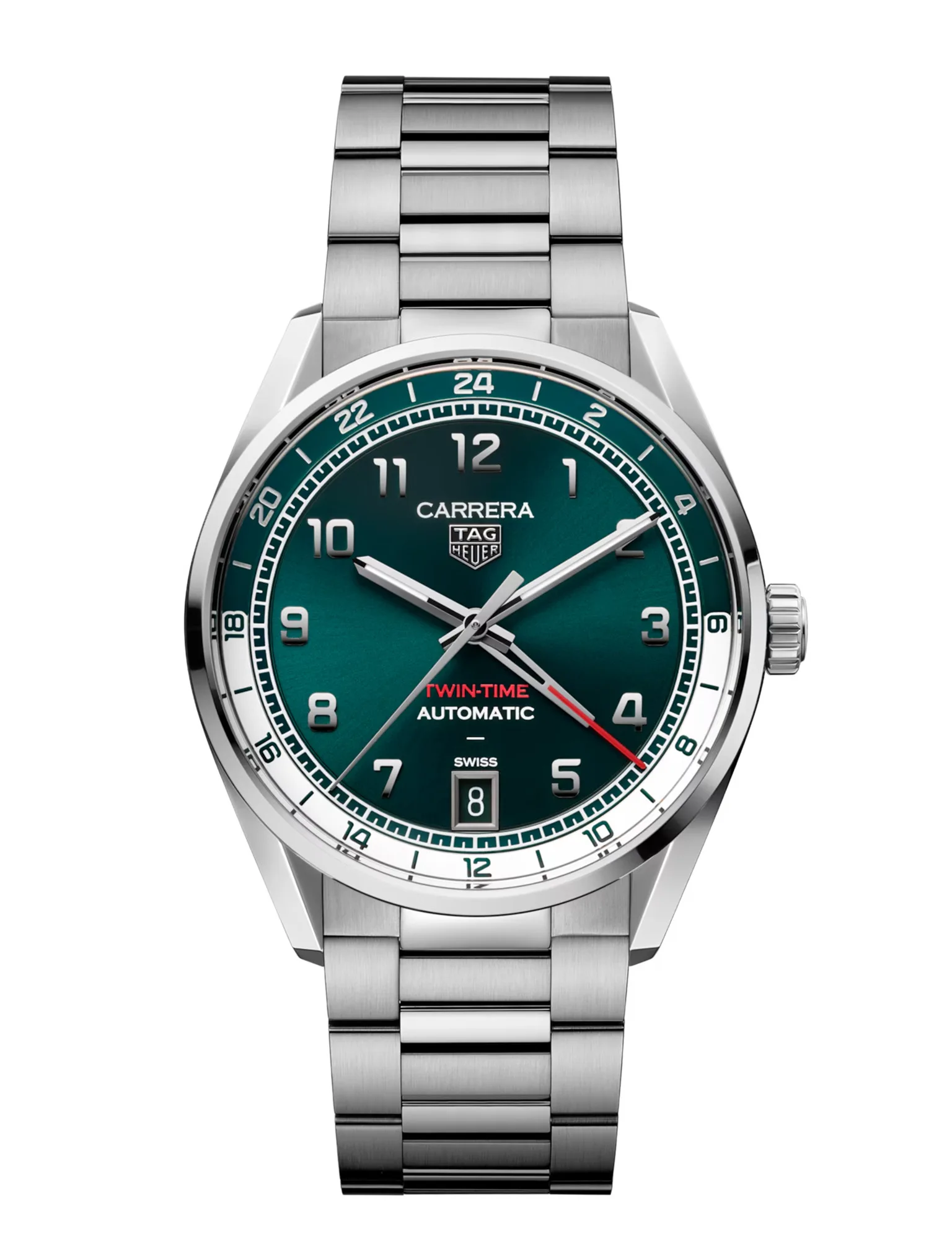 Reloj TAG Heuer Carrera Day-Date Twin-Time 41 mm, Ref. WDA2114.BA0043, elegante y para hombres.