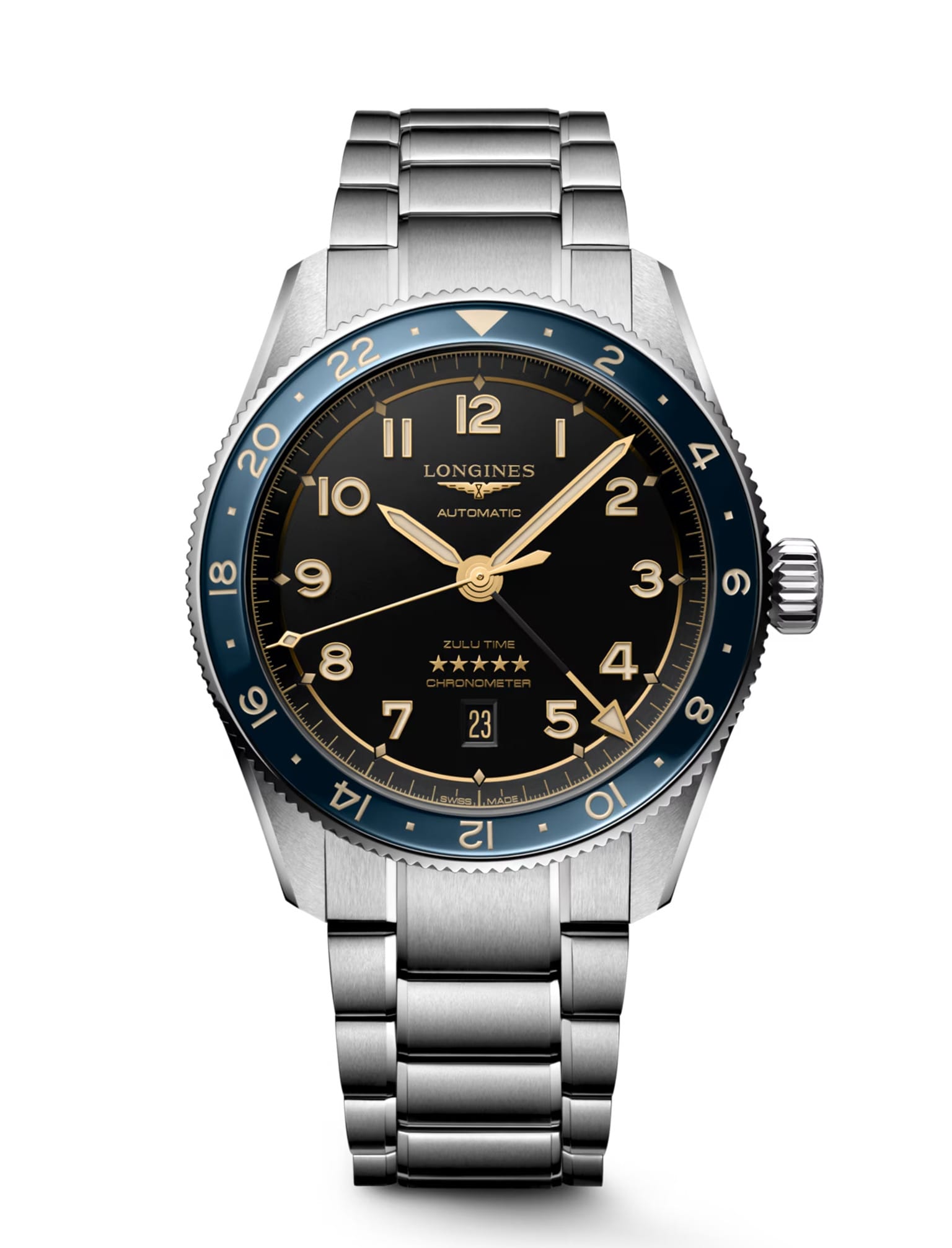 Reloj Longines Spirit Zulu Time 42mm para hombre, Ref. L3.812.4.60.6, precisión suiza para aventureros, envío en 24h.