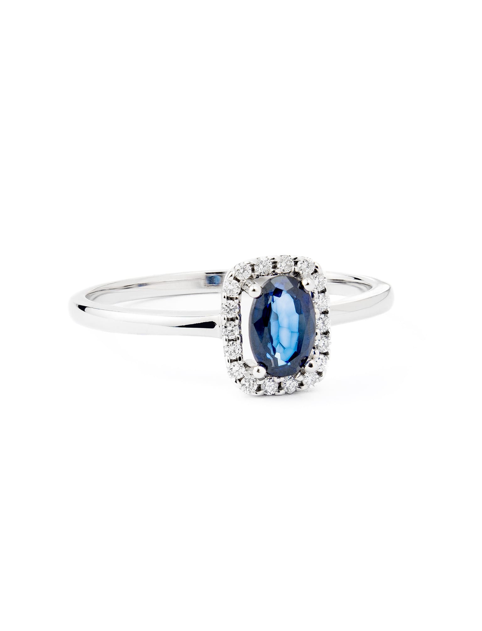 Anillo Zafiro y Diamantes