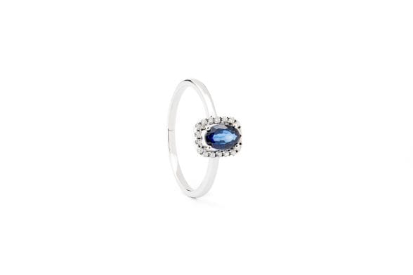Anillo Zafiro y Diamantes - Image 2