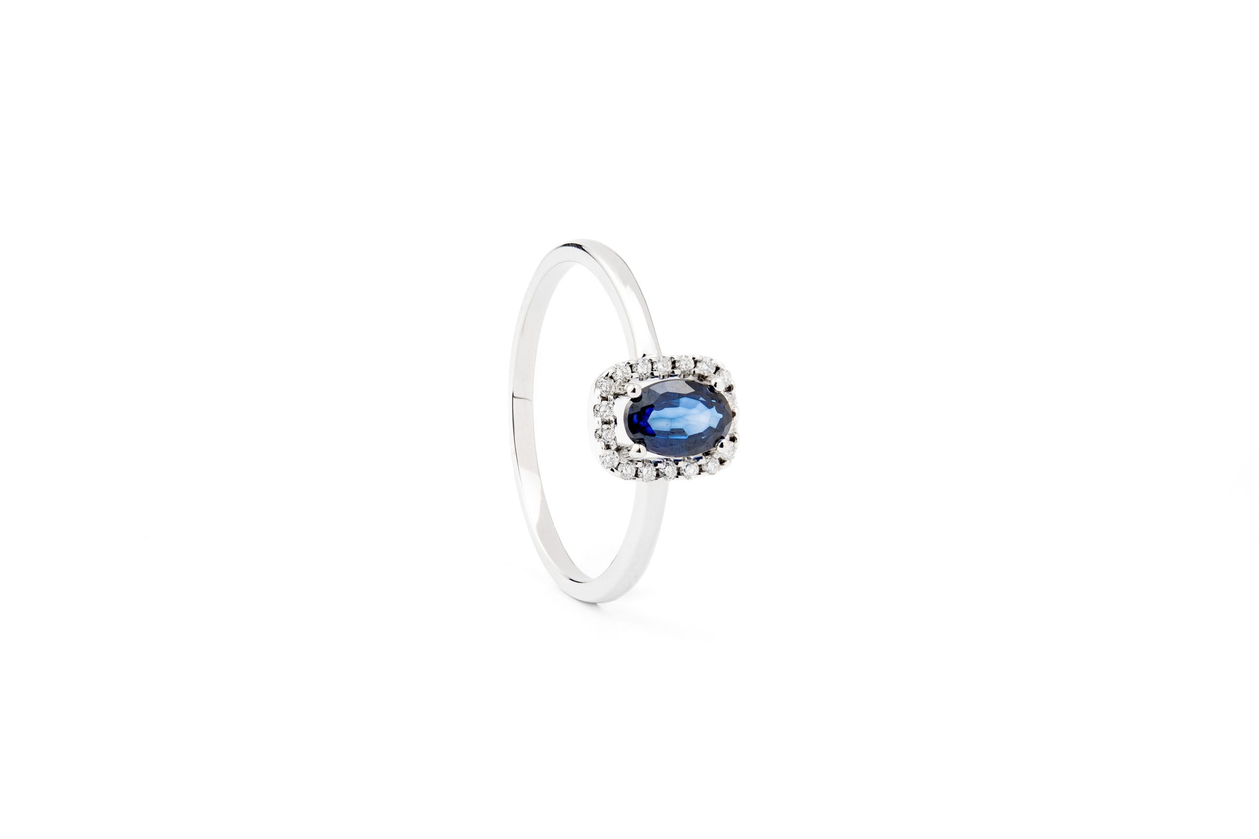 Anillo Zafiro y Diamantes - Image 2
