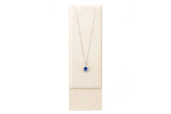 Colgante oro blanco con Tanzanita y Diamantes - Image 3