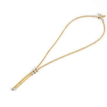 collar oro amarillo con diamantes