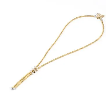 collar oro amarillo con diamantes