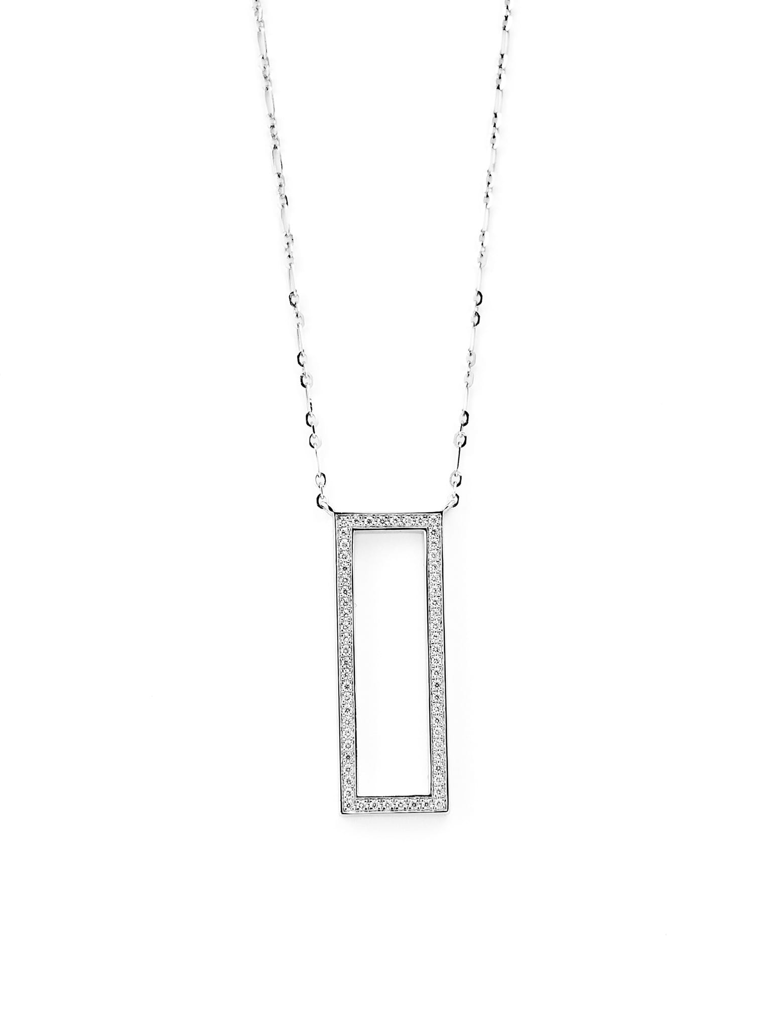 collar oro blanco y diamantes