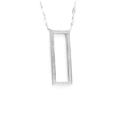 collar oro blanco y diamantes