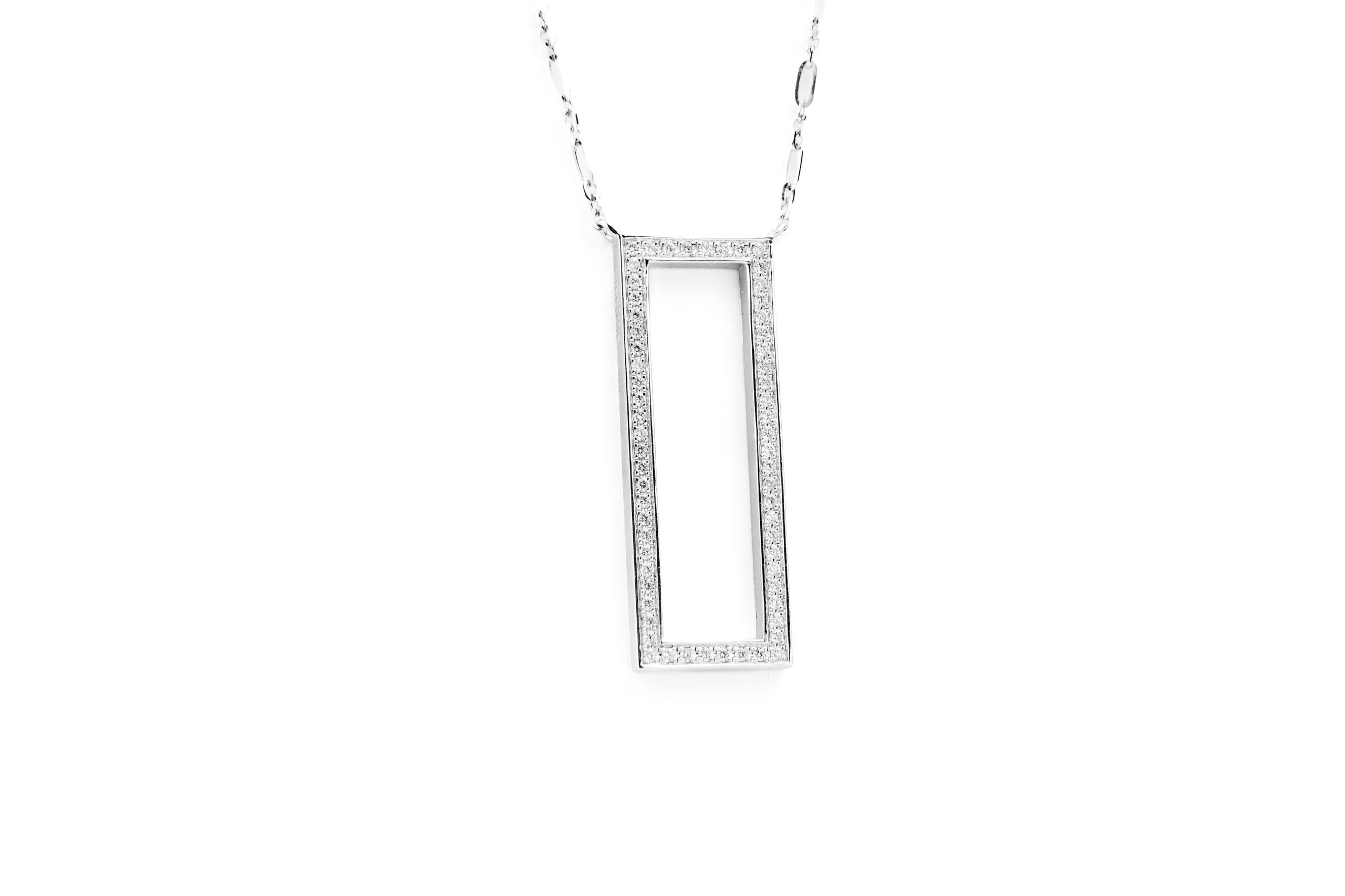 collar oro blanco y diamantes