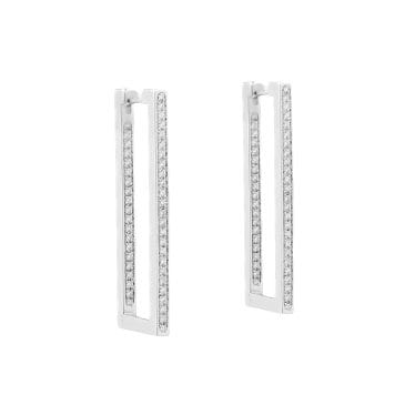 Pendientes Oro Blanco con Diamantes