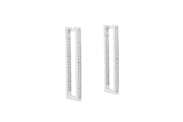 pendientes oro blanco con diamantes