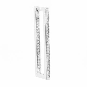 pendientes oro blanco con diamantes