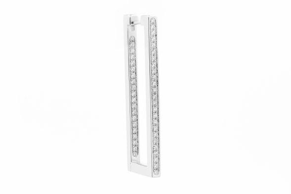 pendientes oro blanco con diamantes